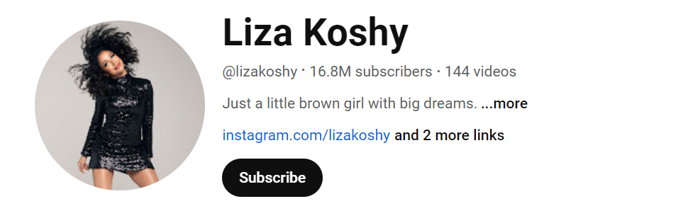 Liza Koshy Social Media Influencer Profile Image Liza Koshy social media influencer portrait