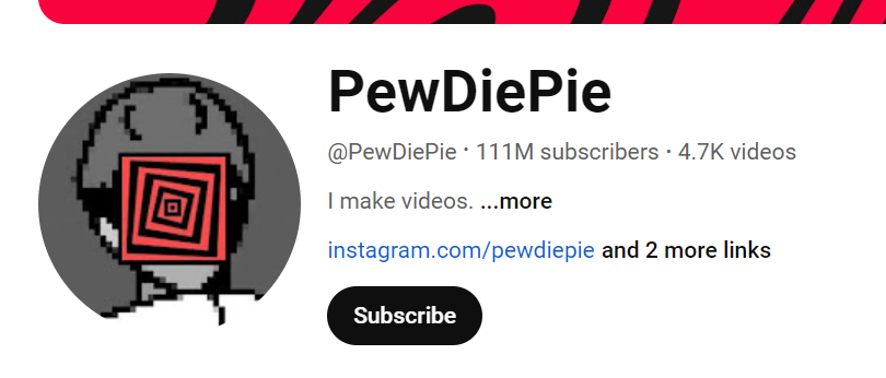 PewDiePie (Felix Kjellberg) Social Media Influencer Profile Image PewDiePie (Felix Kjellberg) social media influencer portrait
