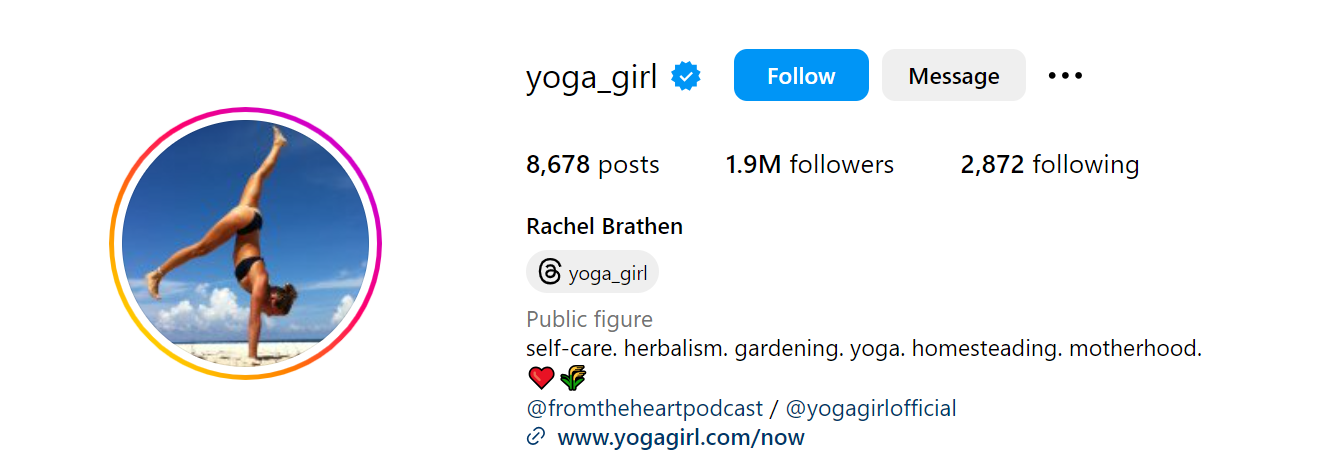 76. Rachel Brathen (Yoga Girl) Social Media Influencer Profile Image 76. Rachel Brathen (Yoga Girl) social media influencer portrait