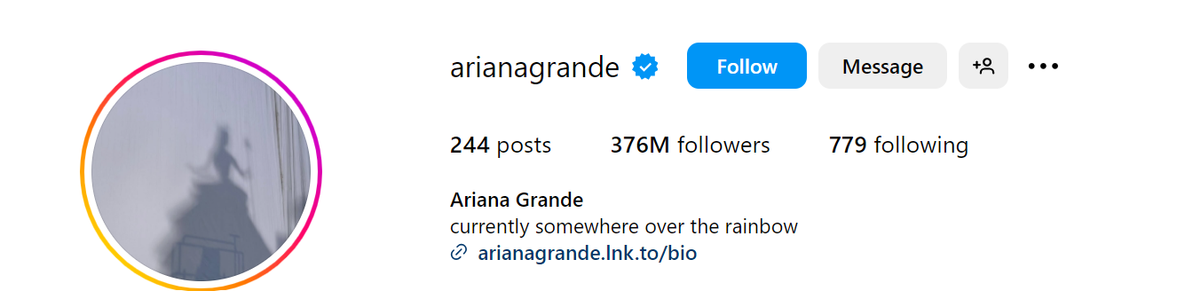 80. Ariana Grande Social Media Influencer Profile Image 80. Ariana Grande social media influencer portrait
