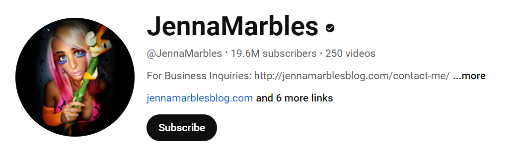 66. Jenna Marbles Social Media Influencer Profile Image 66. Jenna Marbles social media influencer portrait