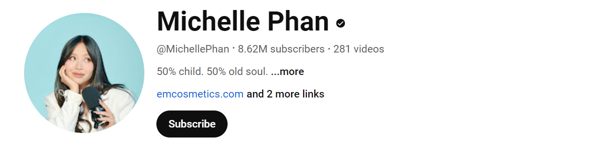 Michelle Phan Social Media Influencer Profile Image Michelle Phan social media influencer portrait