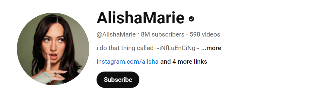 61. Alisha Marie Social Media Influencer Profile Image 61. Alisha Marie social media influencer portrait