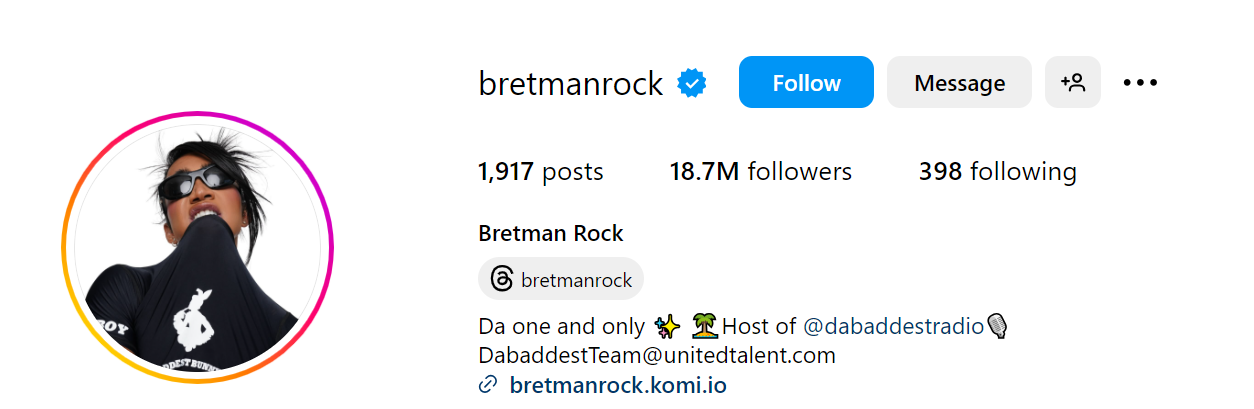 Bretman Rock Social Media Influencer Profile Image Bretman Rock social media influencer portrait