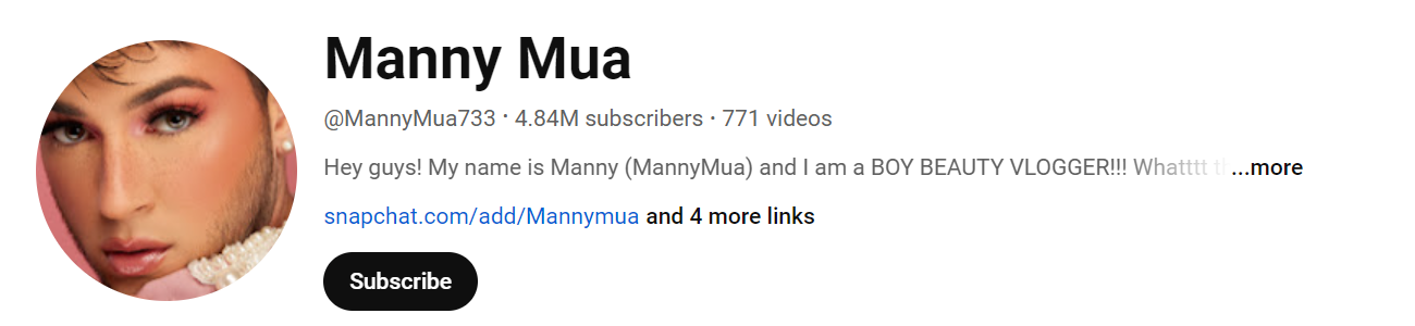 67. Manny MUA (Manny Gutierrez) Social Media Influencer Profile Image 67. Manny MUA (Manny Gutierrez) social media influencer portrait