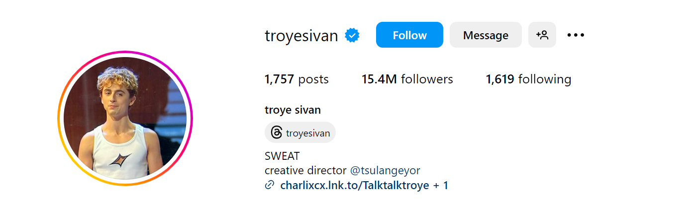 93. Troye Sivan Social Media Influencer Profile Image 93. Troye Sivan social media influencer portrait