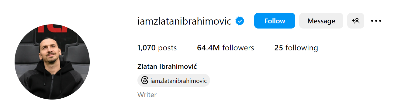 59. Zlatan Ibrahimovic Social Media Influencer Profile Image 59. Zlatan Ibrahimovic social media influencer portrait