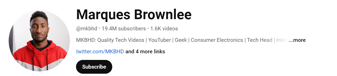 Marques Brownlee (MKBHD) Social Media Influencer Profile Image Marques Brownlee (MKBHD) social media influencer portrait