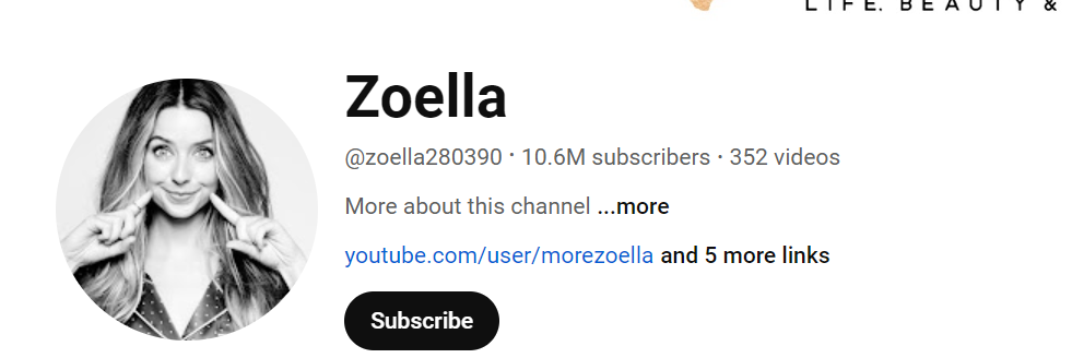 72. Zoella (Zoe Sugg) Social Media Influencer Profile Image 72. Zoella (Zoe Sugg) social media influencer portrait
