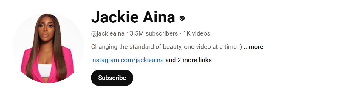 39. Jackie Aina Social Media Influencer Profile Image 39. Jackie Aina social media influencer portrait